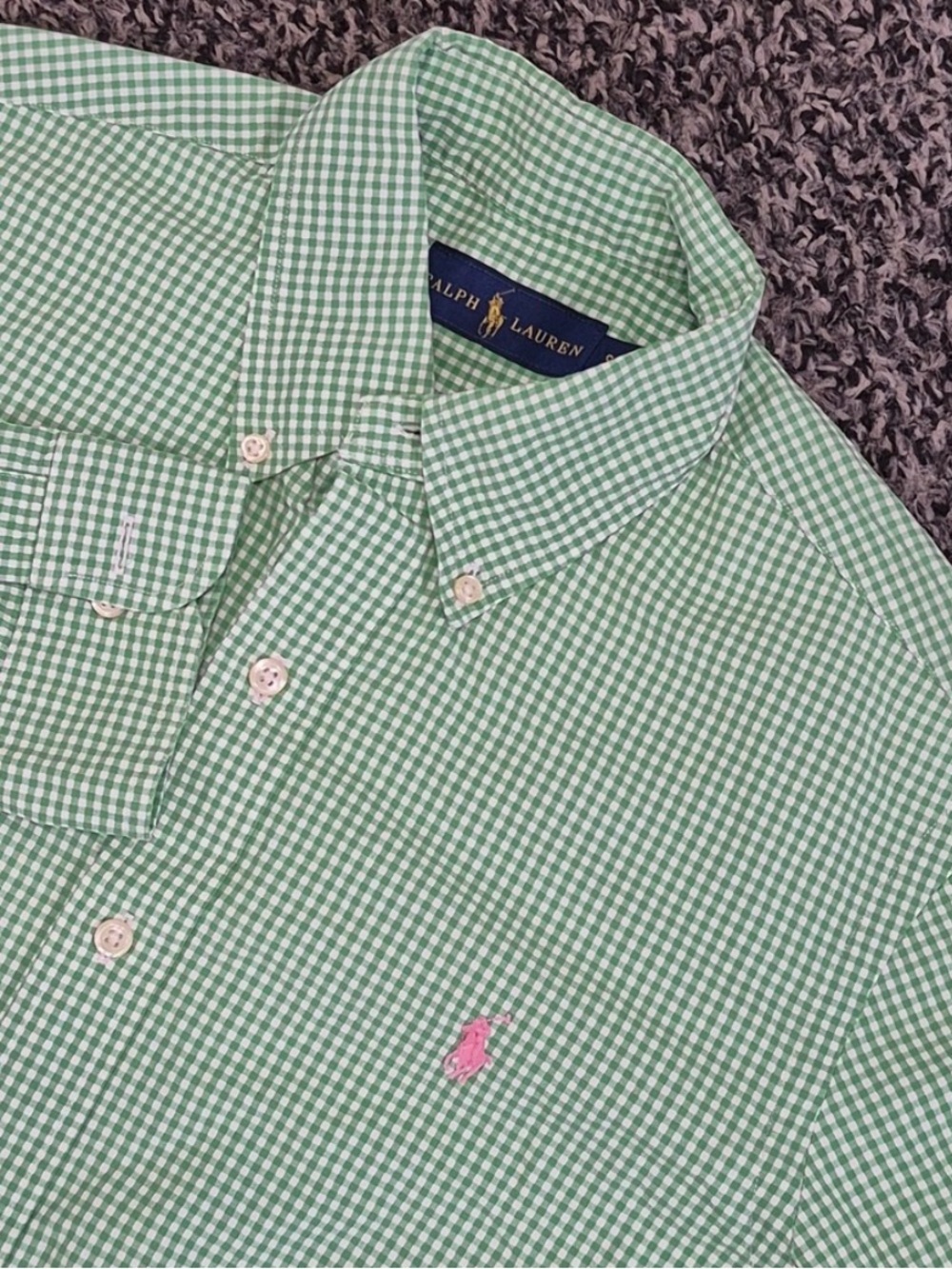 Polo Ralph Lauren Long Sleeve Button Down Mens
Small Green Gingham Check